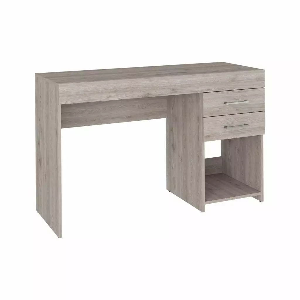 Ibare Two Drawer Computer Desk Lower Shelf - Compact Home Office Desk TUHOME Furniture