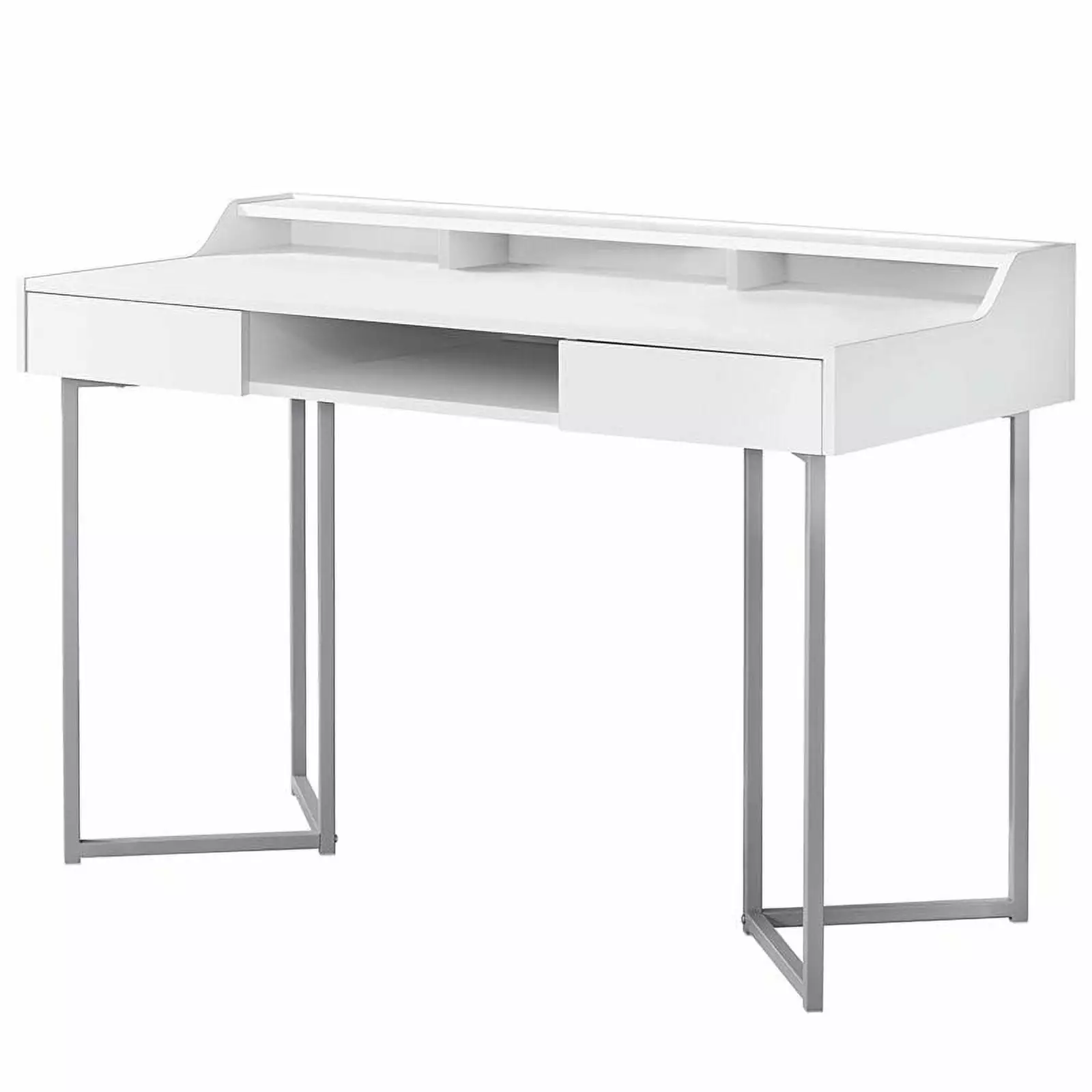 UrbanPro 48L Computer Desk Storage Drawers Metal White Home Office Work