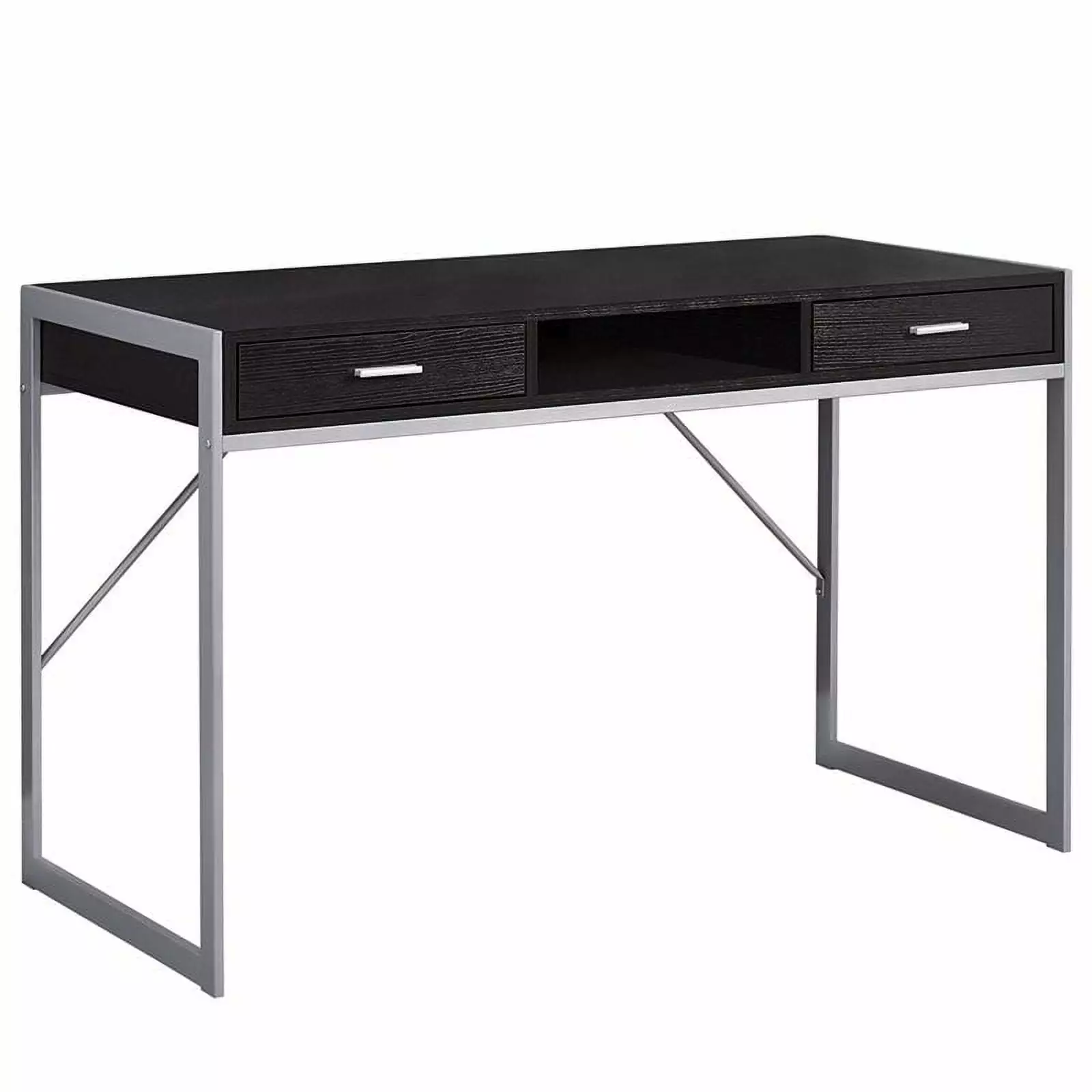 UrbanPro Computer Desk Storage Drawers 48L Home Office Laptop Desk Metal Frame Brown