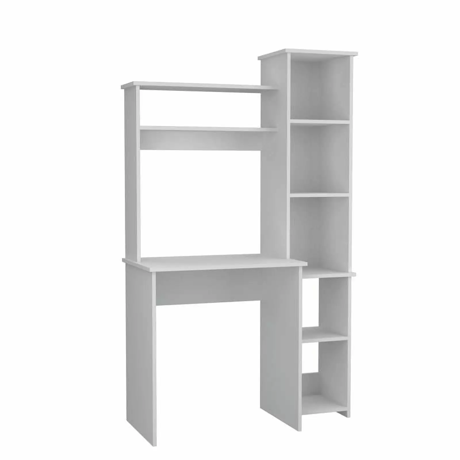 UrbanPro Modern Engineered Wood Desk Attached Cabinet White Home Office