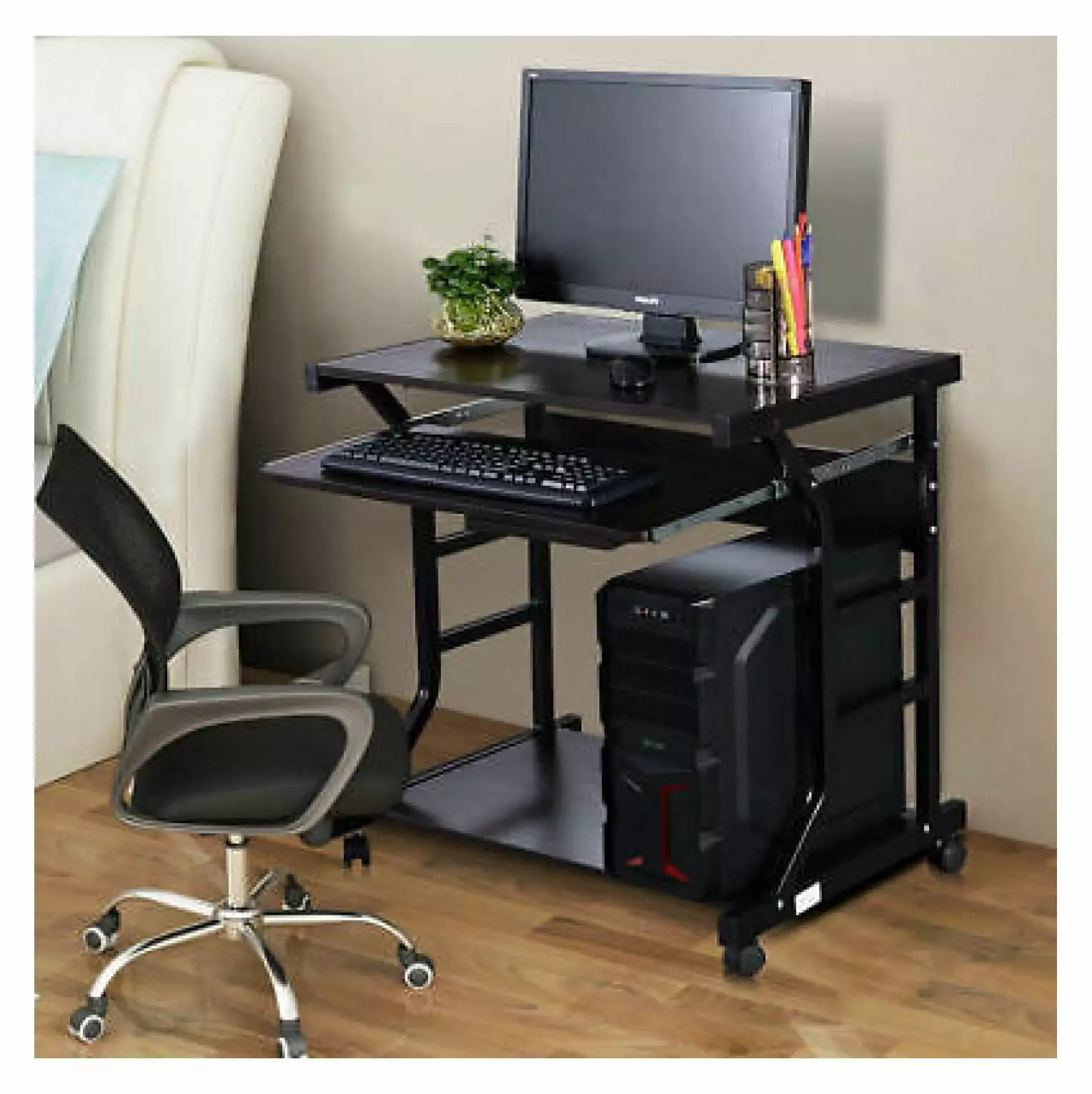 ZHANGHU Computer Desk Home Office Study Work Desk Writing Table Laptop Workstation