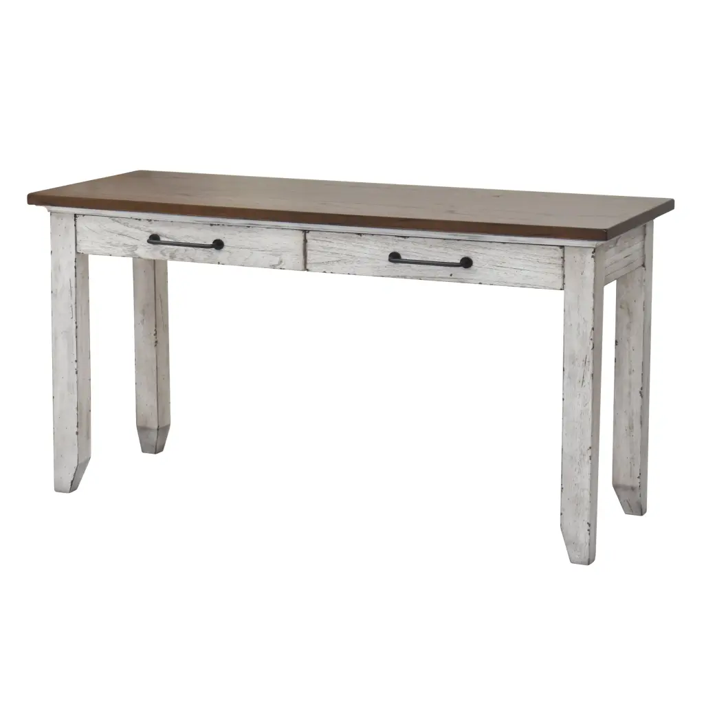 Bear Creek Sofa Table White Wood Console Table Living Room steve silver furniture