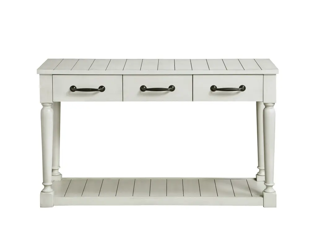 Hemingway Sofa Table White Wood Console Table steve silver furniture