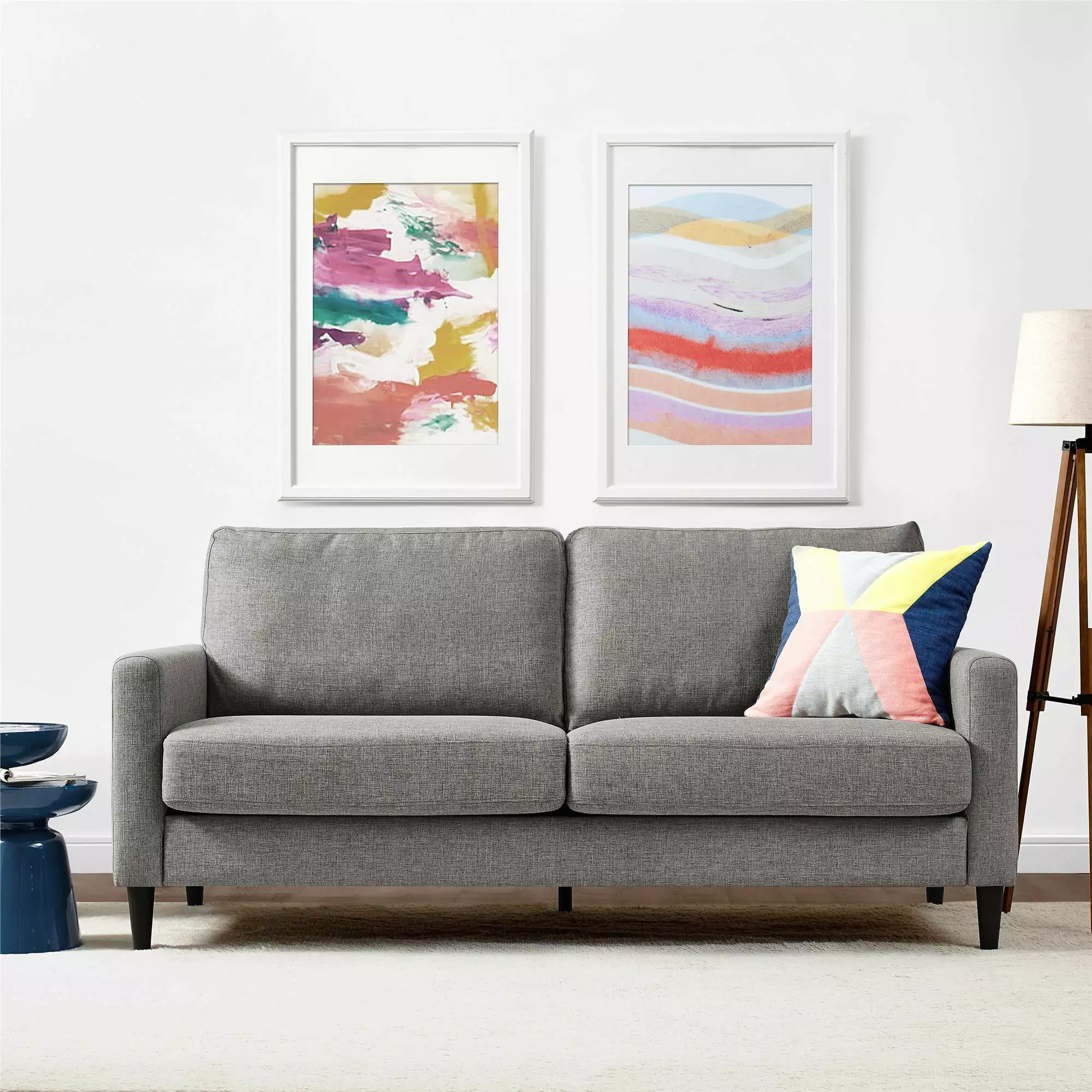 DHP Contemporary Upholstered Kaci Sofa Gray Couch