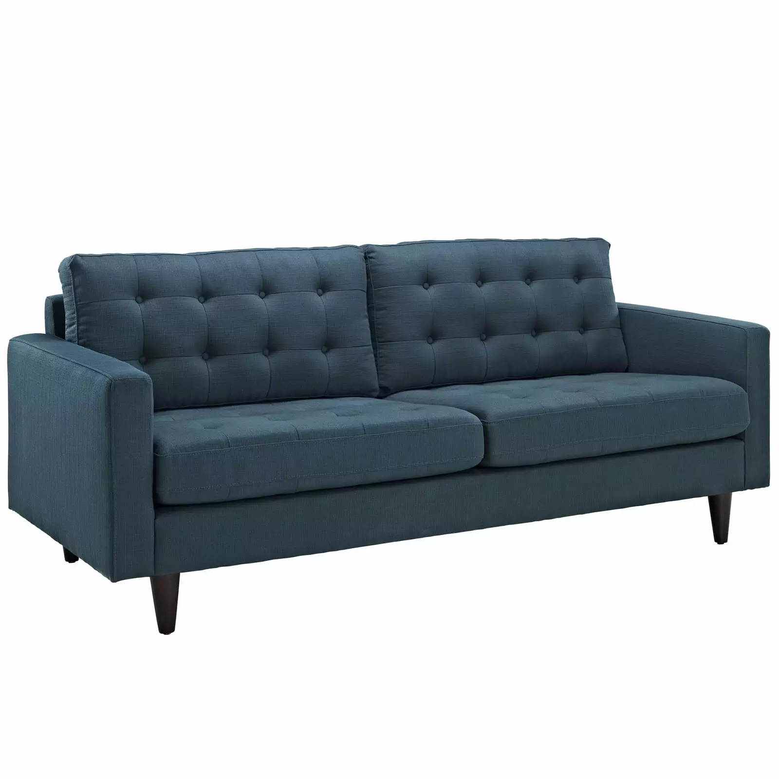 Modern Contemporary Living Room Upholstered Sofa Navy Blue Couch