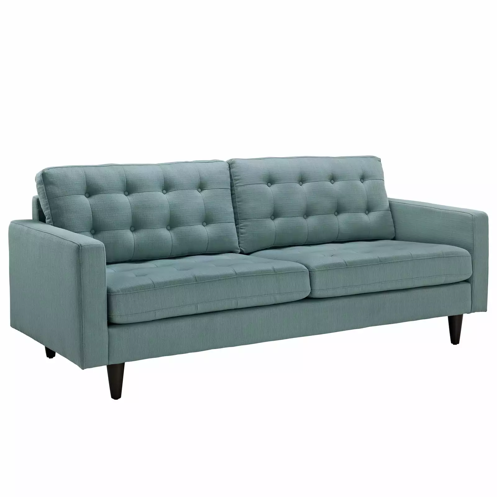 Modern Contemporary Living Room Upholstered Sofa Blue Stylish Seating