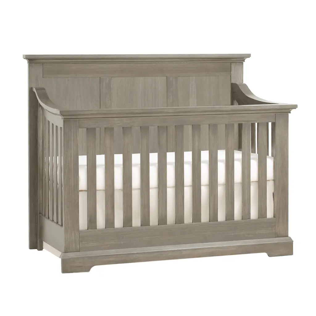Jackson 4 1 Convertible Crib Ash Gray Solid Wood Baby Crib simple living