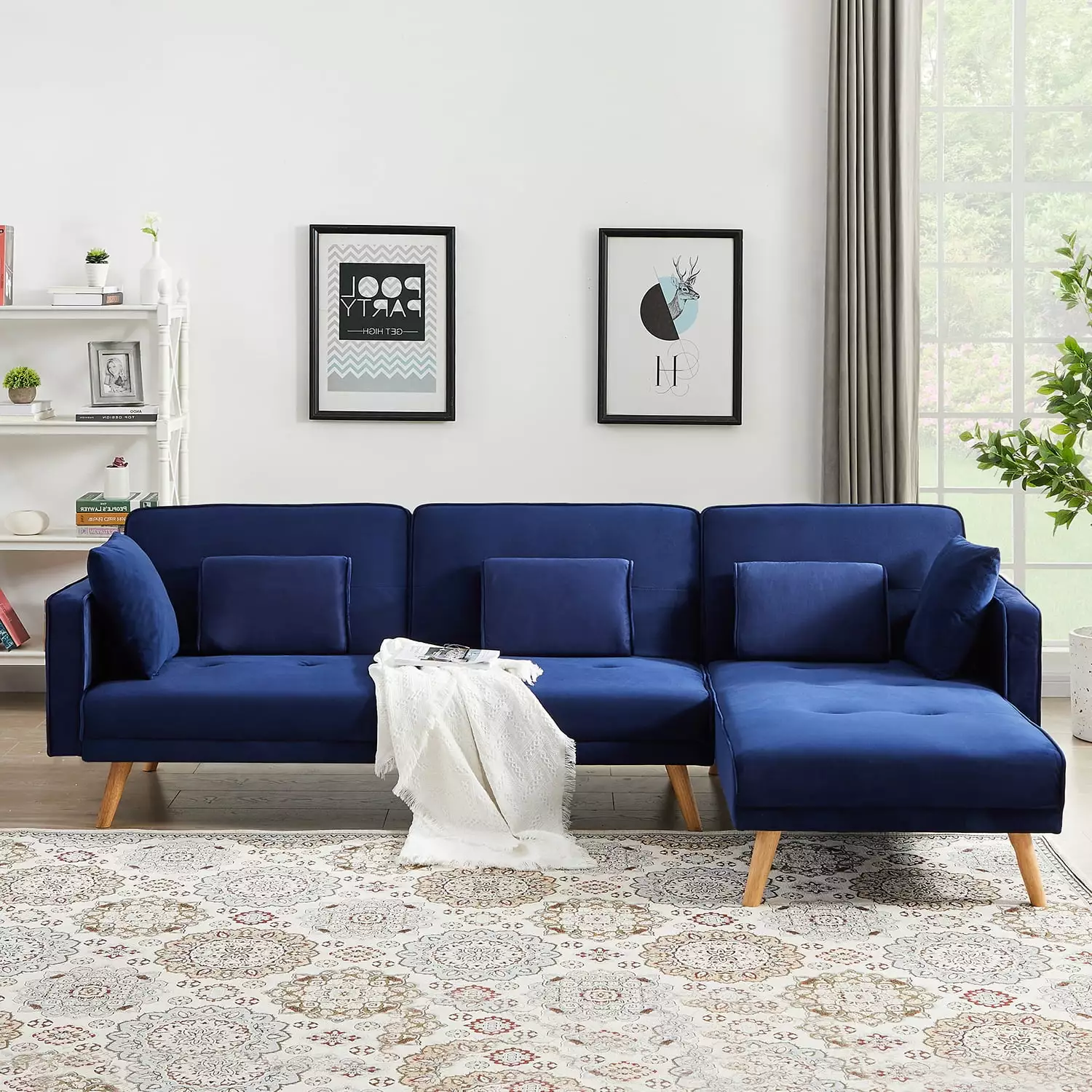 CoSoTower Blue Right Noble Concubine Variable Bed Sofa Folding Sofa Living Room