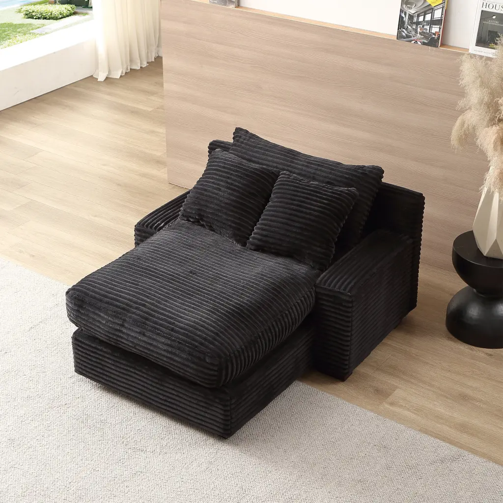 Modern Premium Sofa Couch Living Room Standard Corduroy Upholstery Comfortable Seating hdf store