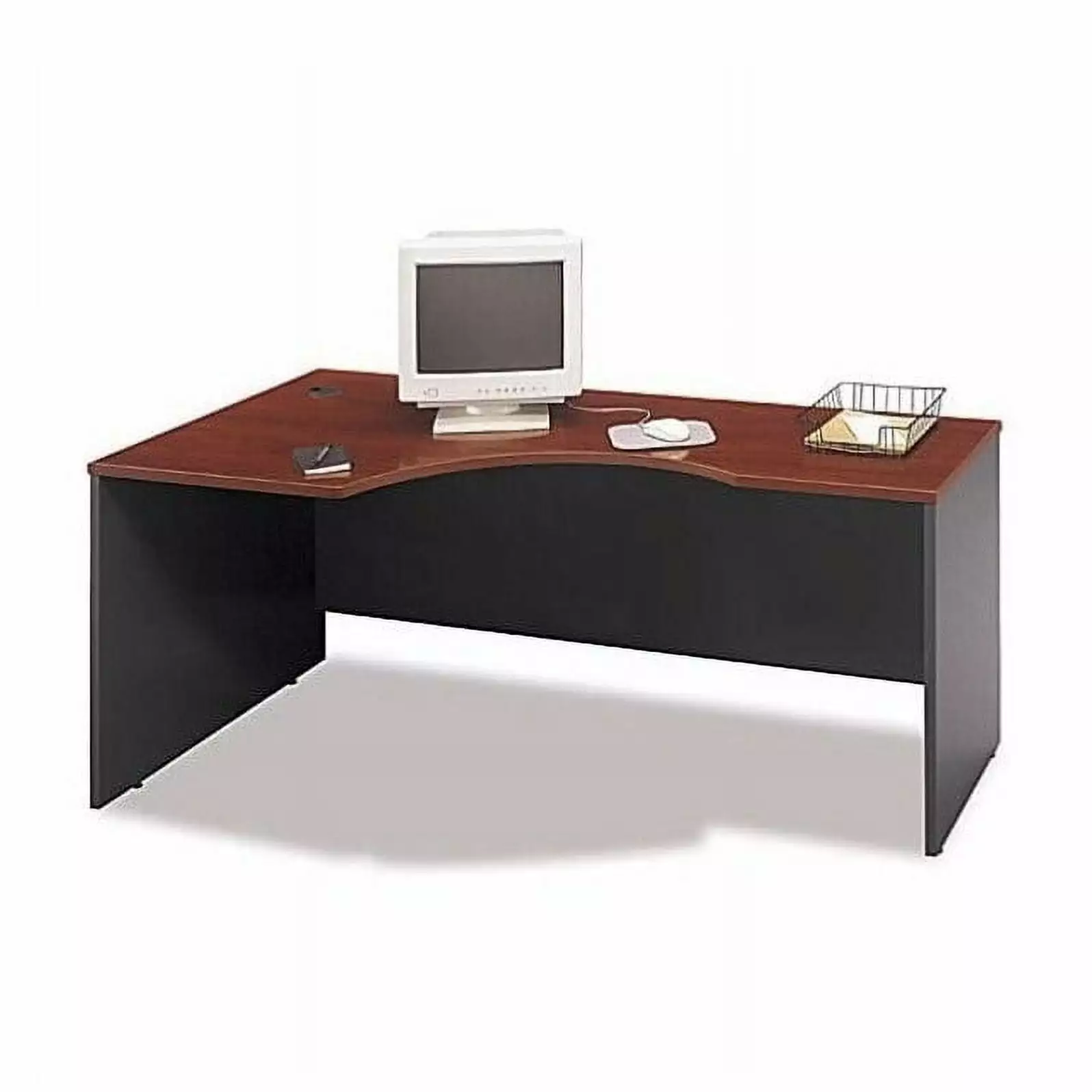 Bush Business Furniture Series C Bow Front Left Corner Desk Set Hansen Cherry BBF