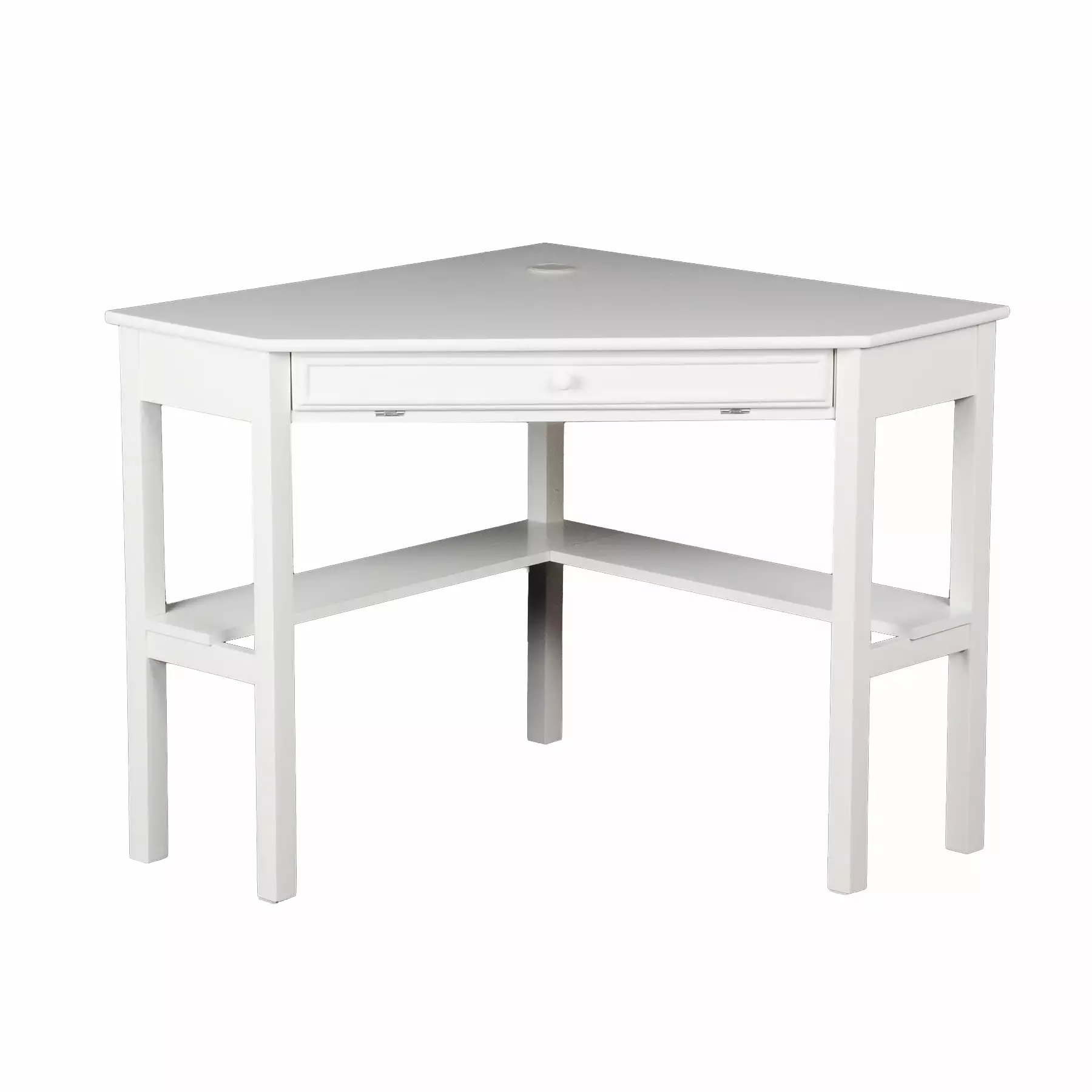 Corner Computer Desk - White - Compact and Functional Home Office Desk Ergode