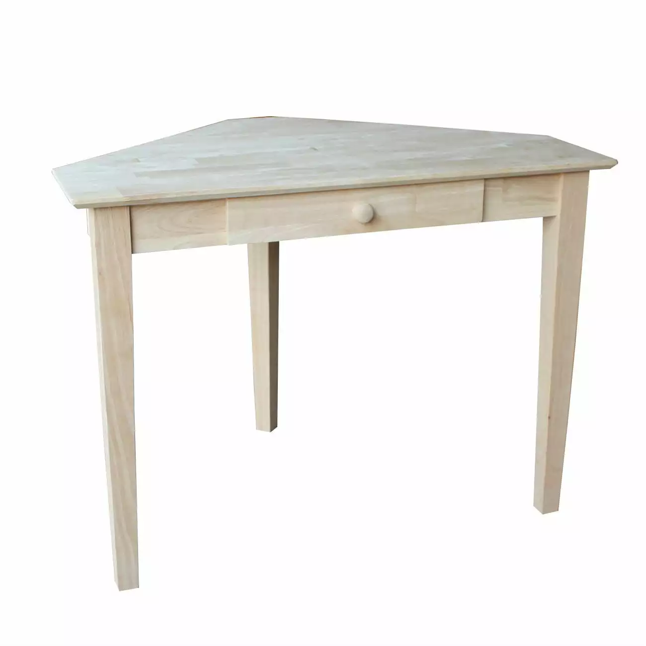 Unfinished Wood Corner Desk Drawer Laptop and Computer Writing Fast Furnishing