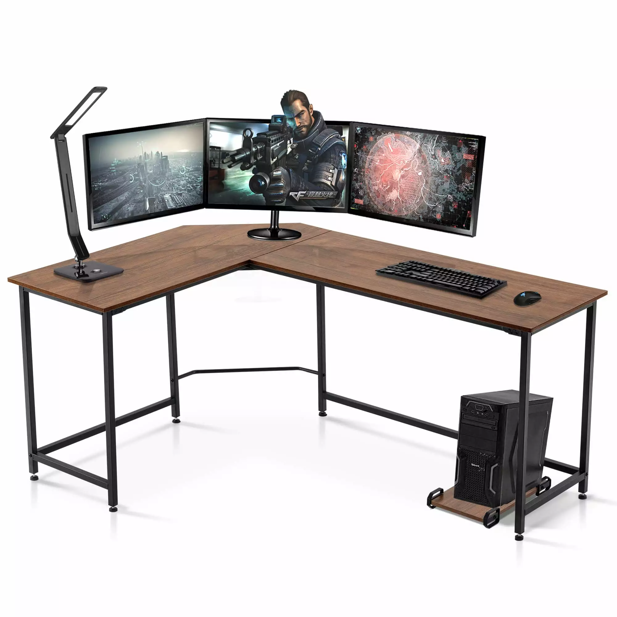 Mcombo Corner Desk L-Shape Computer Desk Home Office Gaming