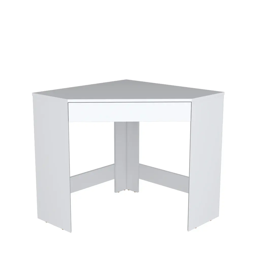 Corner Desk Granger Office White Black Particle Board Engineered Wood Workstation treevol furniture
