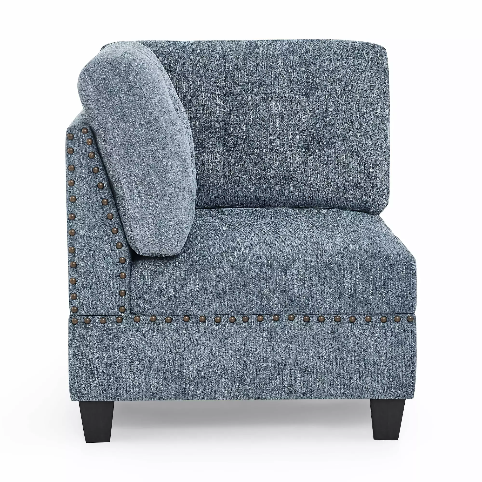 Corner Sofa Modular Sectional - Navy Chenille - 31.5x31.5x36.5 Inches Jamini