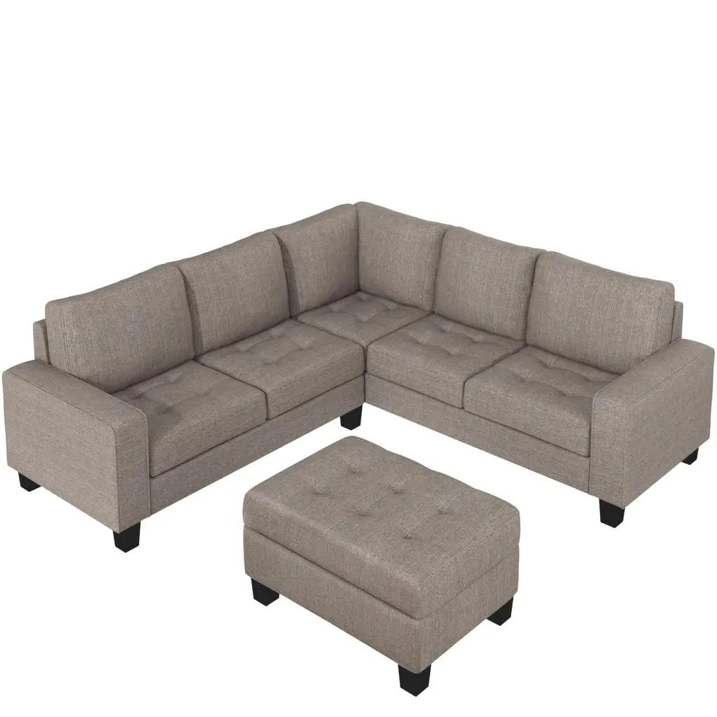 Orisfur Sectional Corner Sofa L Influence Couch Space Saving Storage Modern Design oris fur.