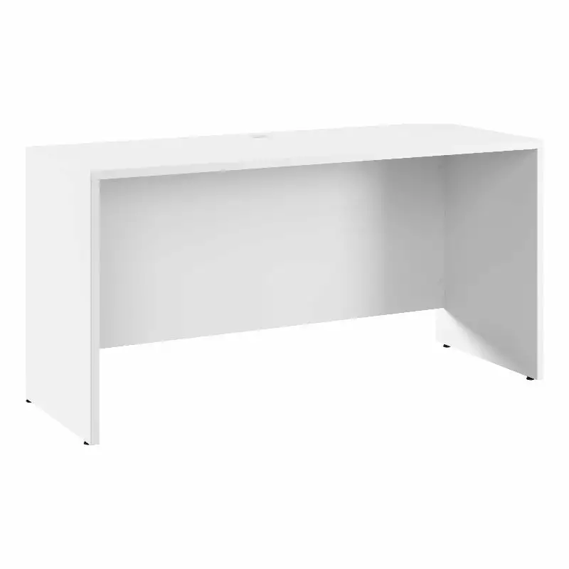 Bowery Hill 60W x 24D Credenza Desk White Engineered Wood Modern Office