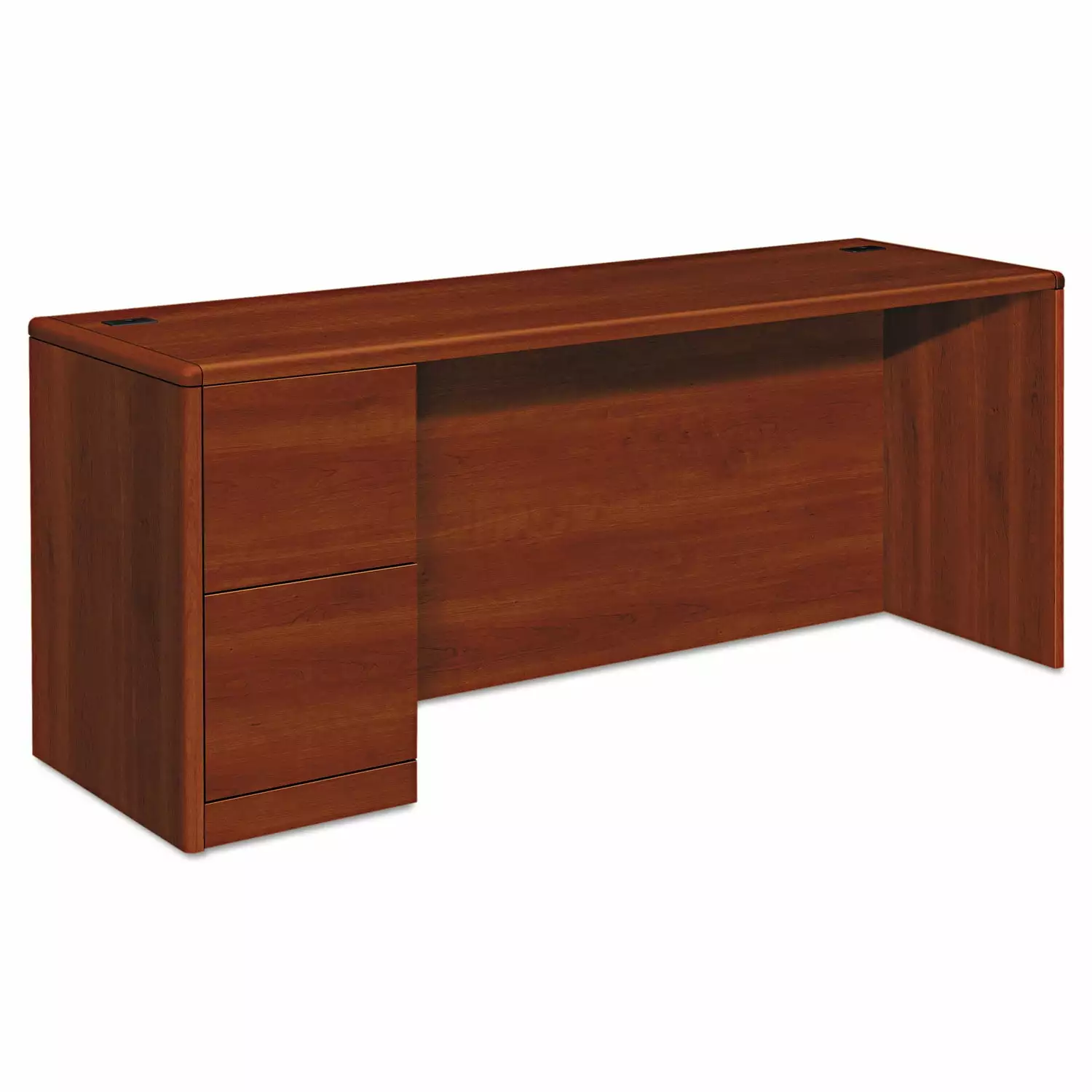 HON 10700 Series Left Pedestal Credenza 72w x 24d x 29.5h Cognac Office Storage Cabinet