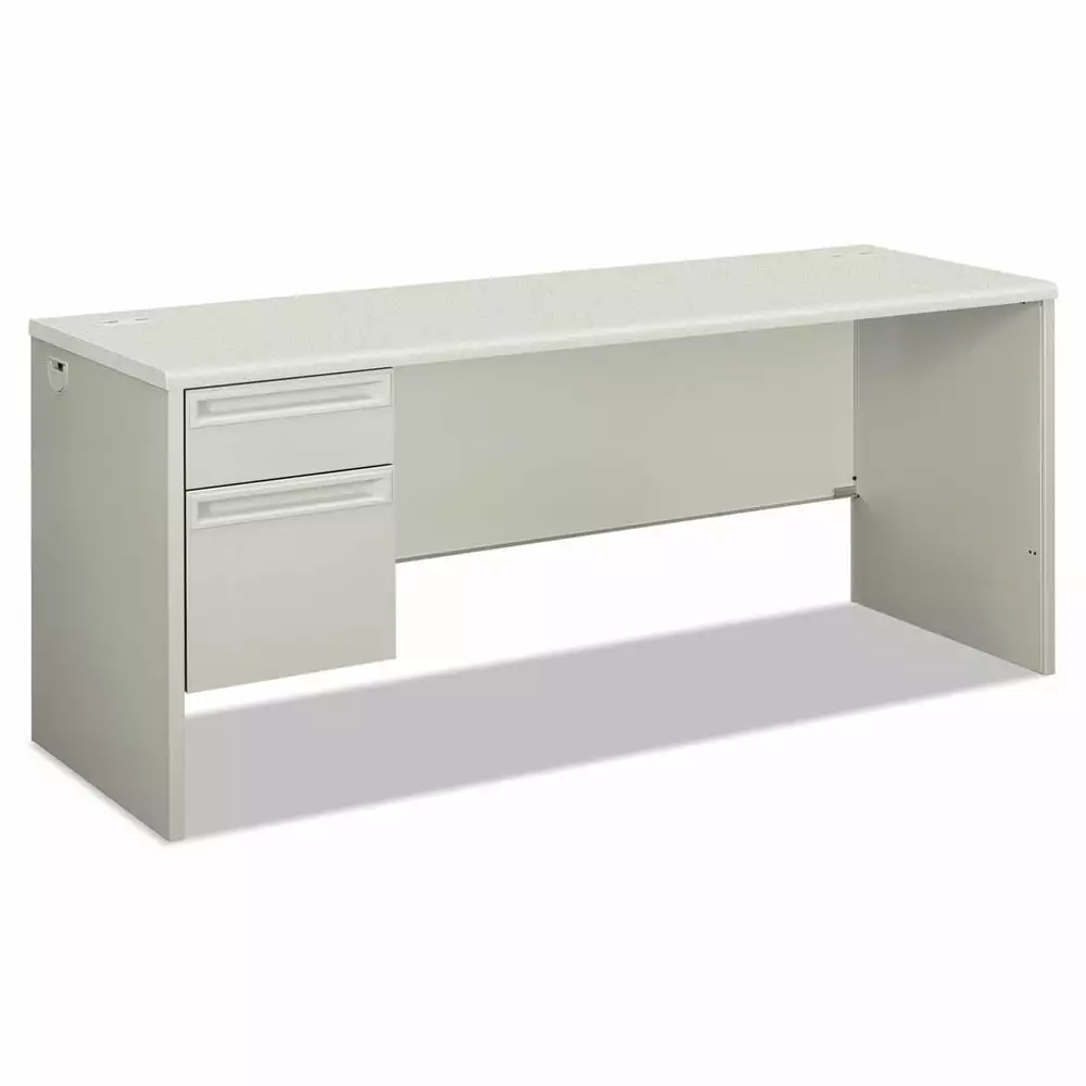 HON H38855L.B9.Q 38000 Series 72 x 24 x 29.5 Single Left Pedestal Credenza Silver Gray
