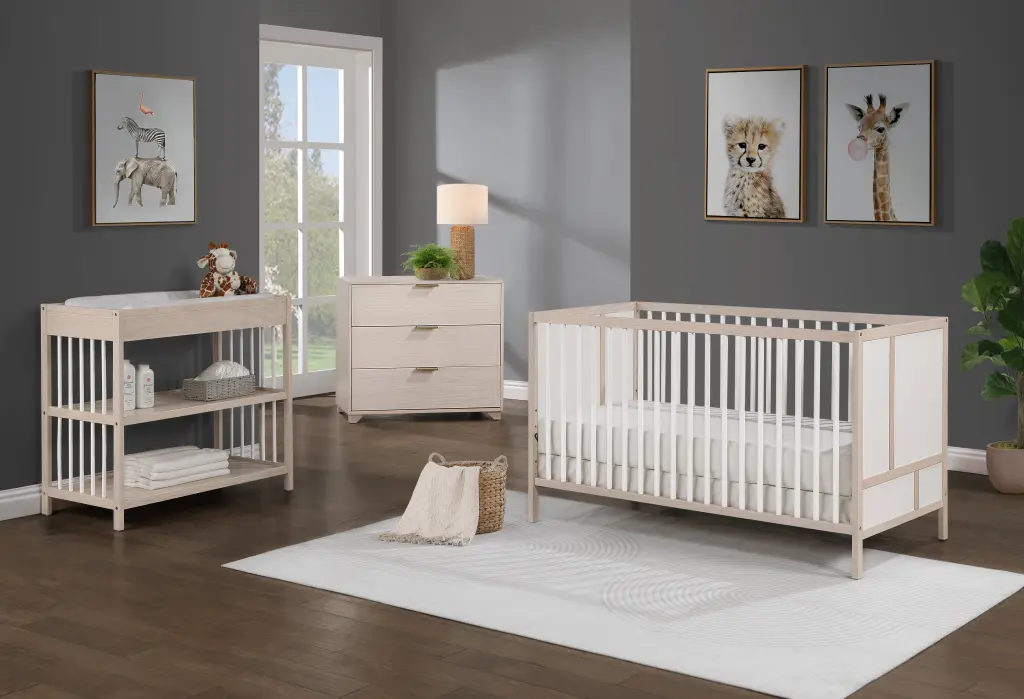 Pixie Finn 3 1 Crib Washed Natural White Natural White Wood simple living