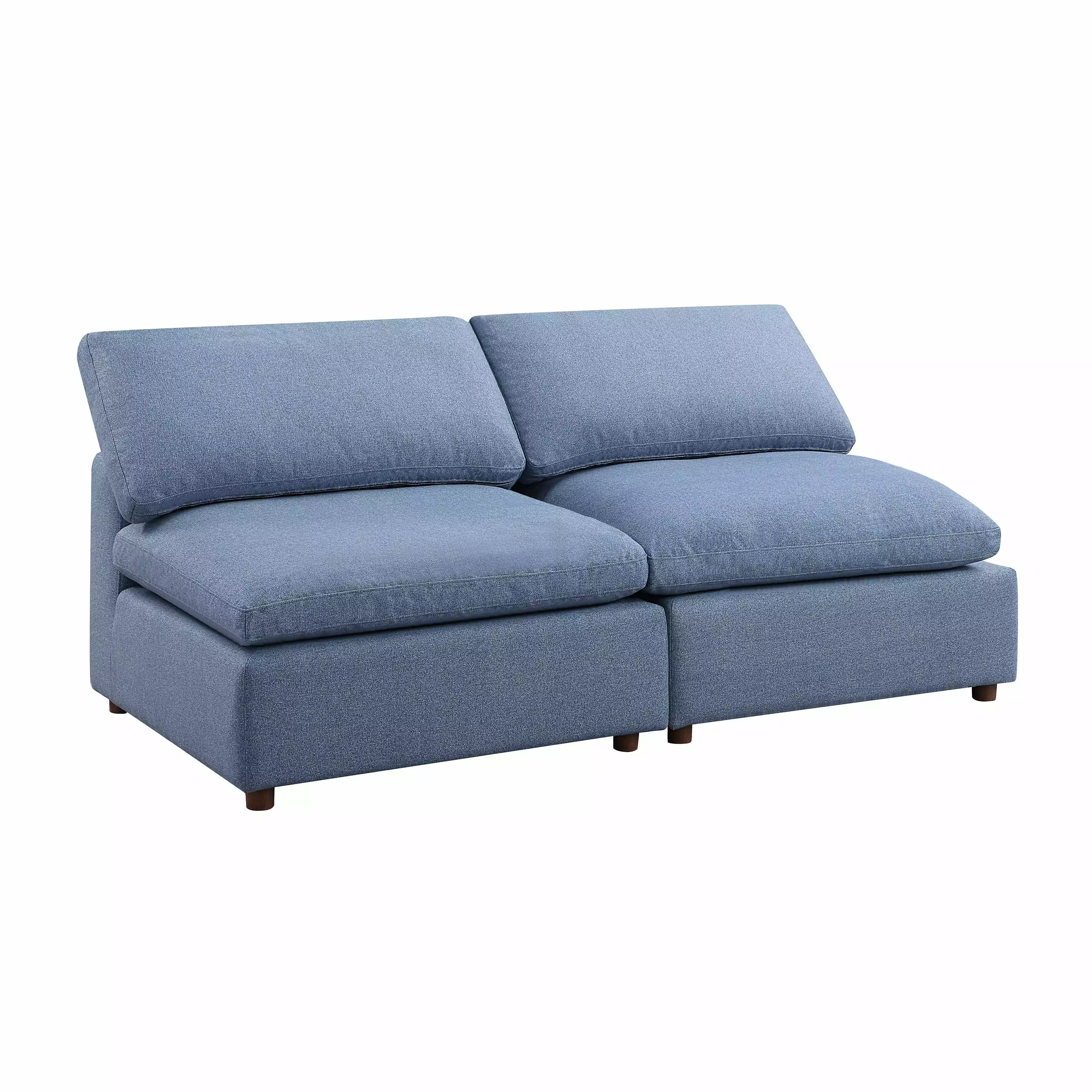 Modern Modular Sectional Sofa Set Self-Customization Design Blue Ghislaine