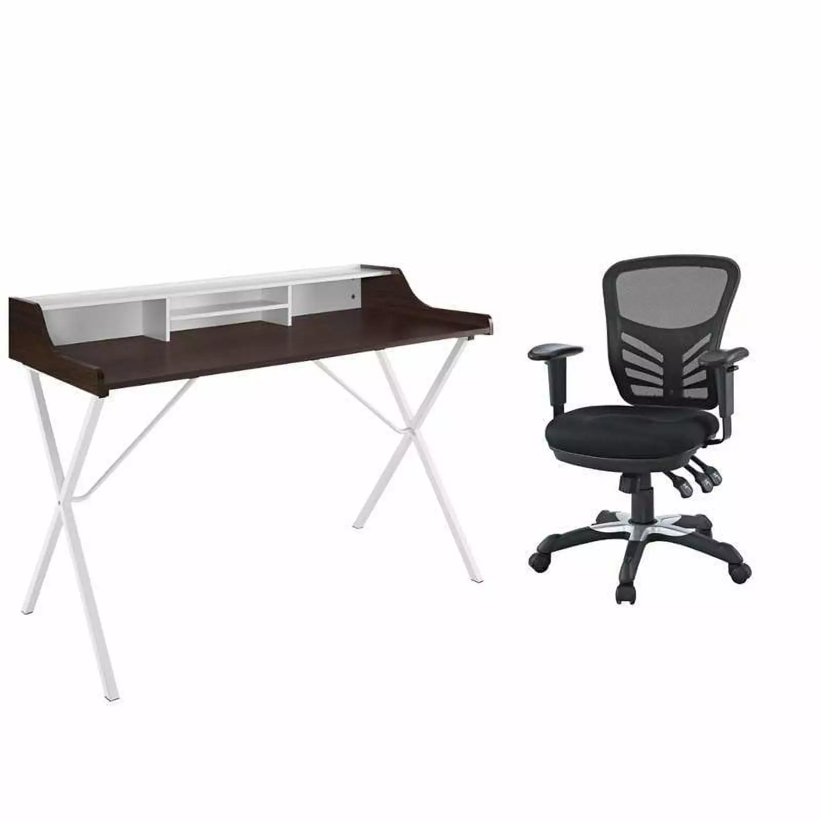 2 Piece Office Set Desk and Chair - Complete Home Office Solution Home Square