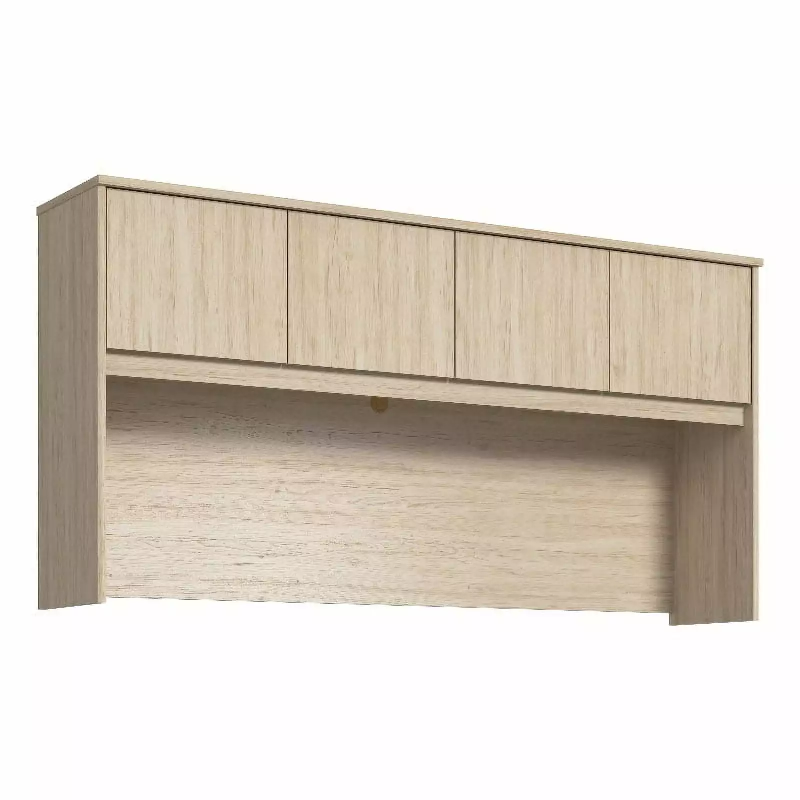 Bowery Hill Modern 72W Natural Elm Engineered Wood Desk Hutch Office
