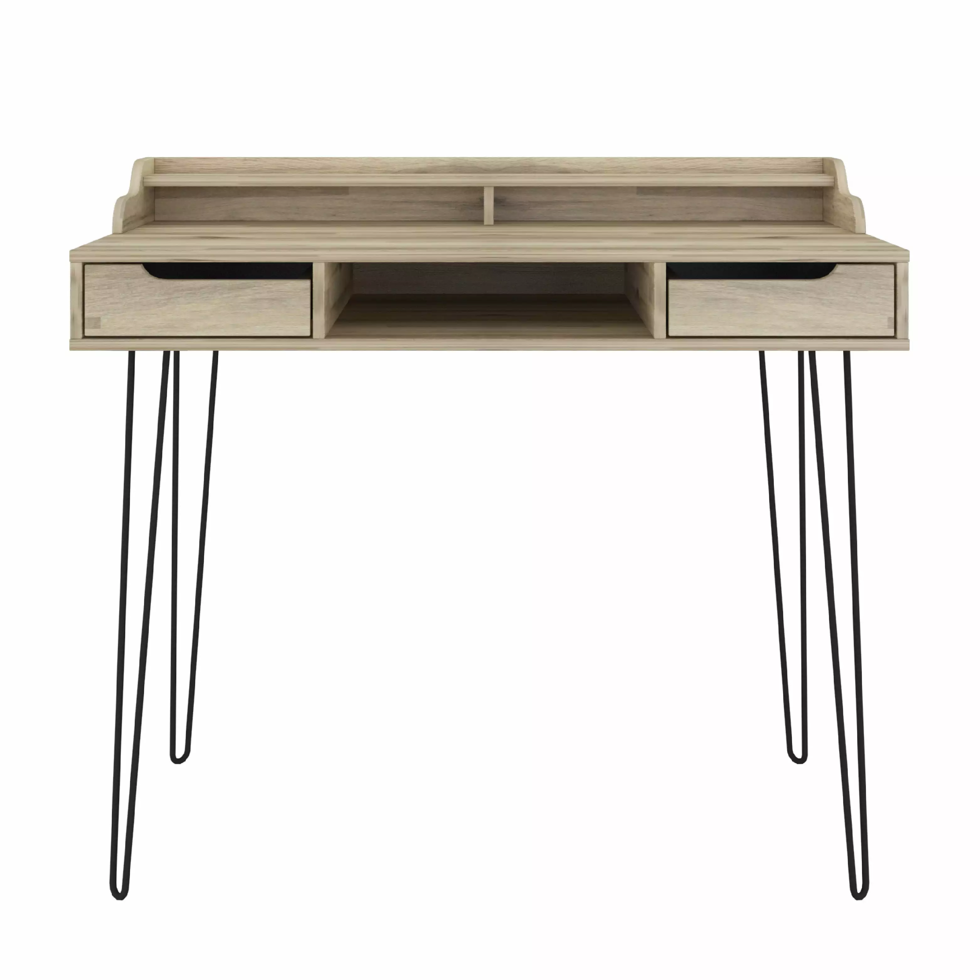 Modesto Oak Hutch Desk Home Office DG Casa