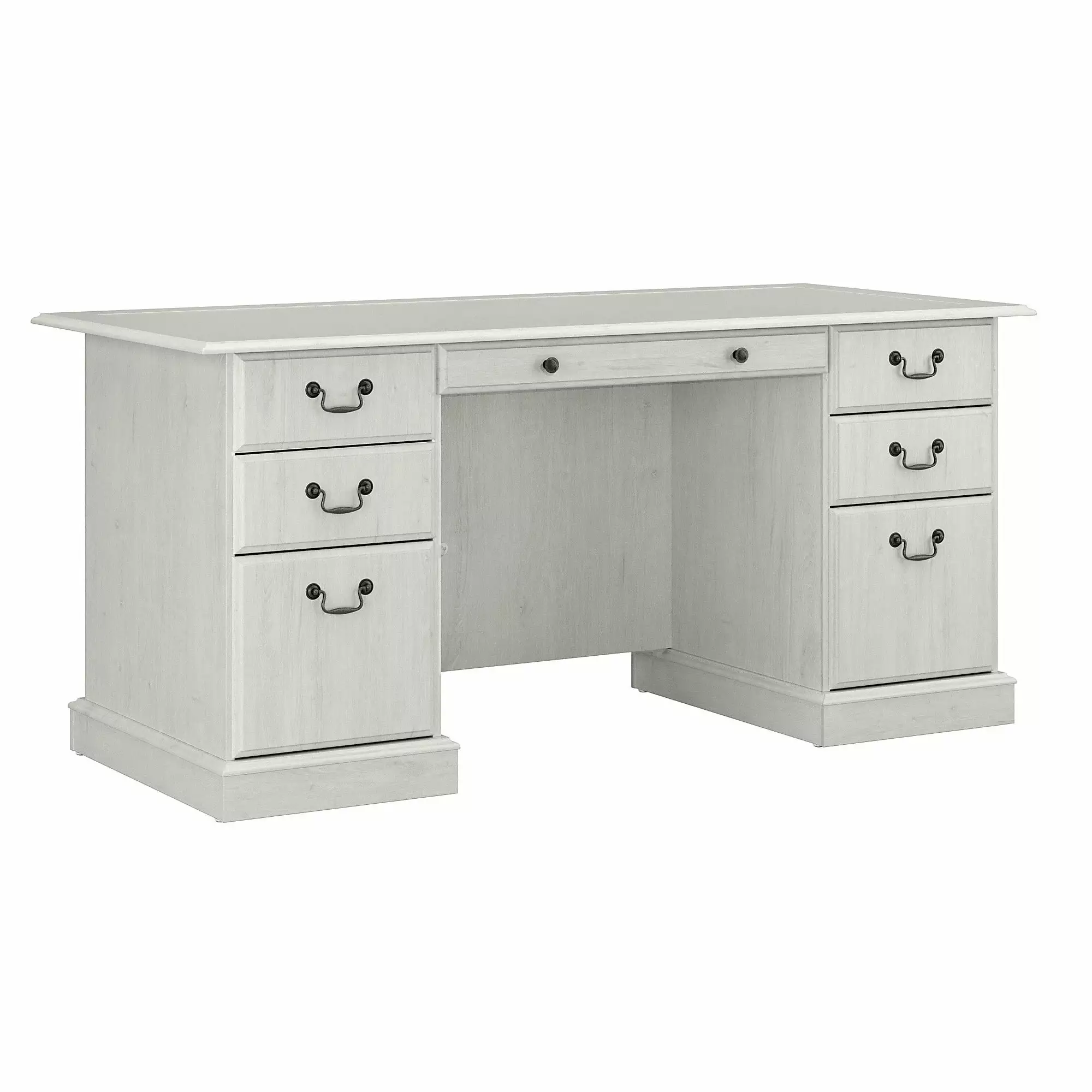 Bush Furniture Saratoga Executive Desk Drawers - Off-White Office Desk Storage