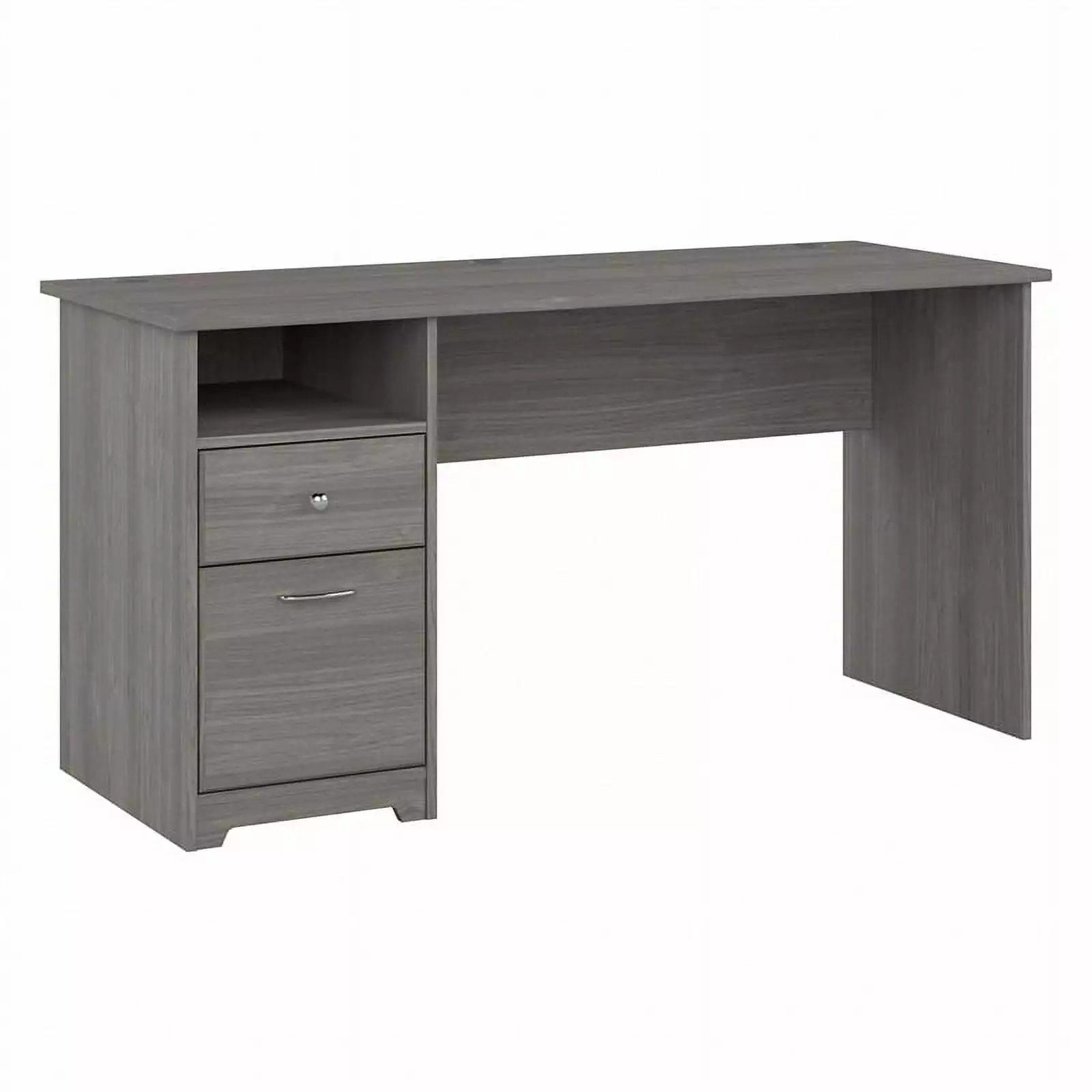 UrbanPro 60W Computer Desk Drawers Modern Gray Engineered Wood