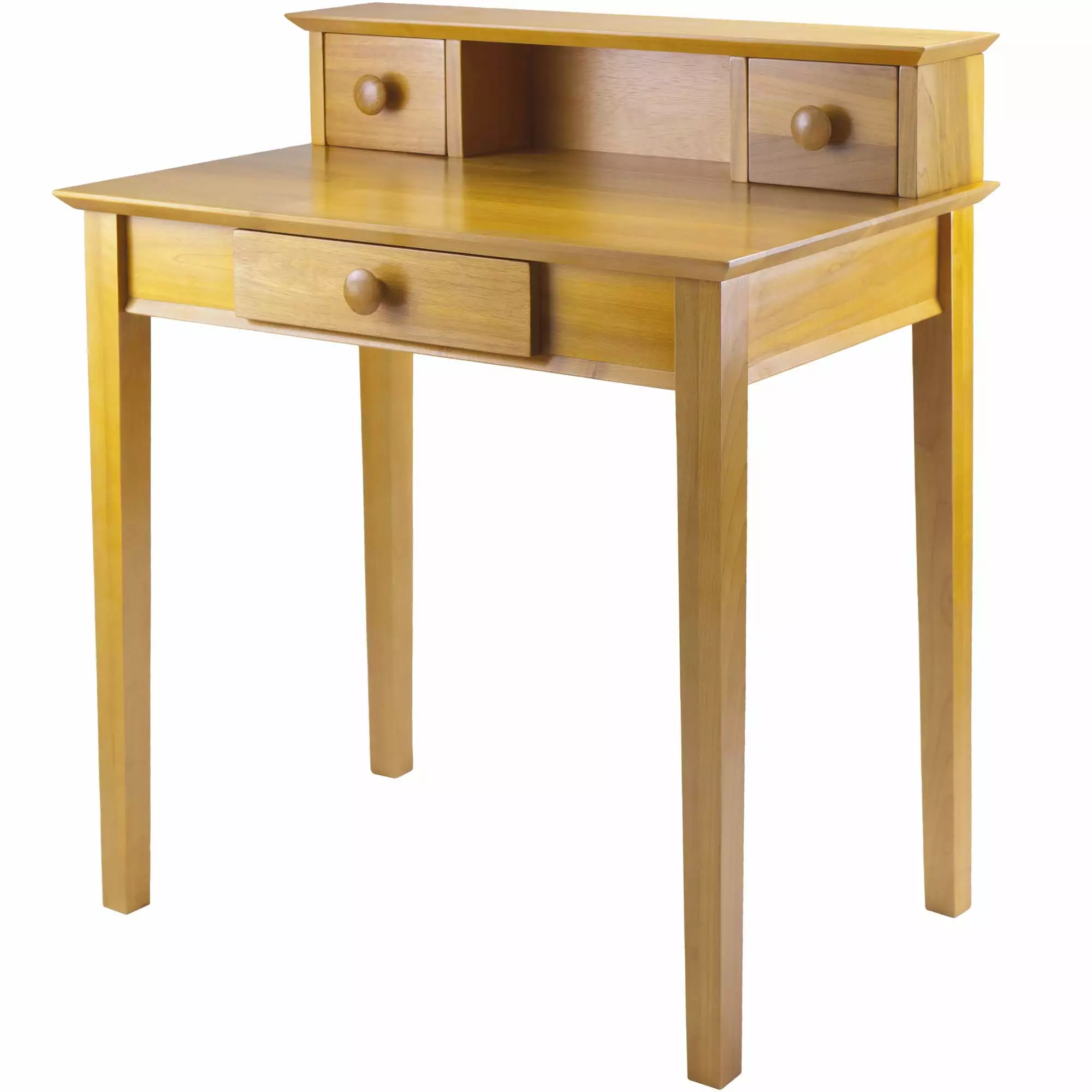 Winsome Wood Studio Home Office Desk Hutch Honey Pine Finish