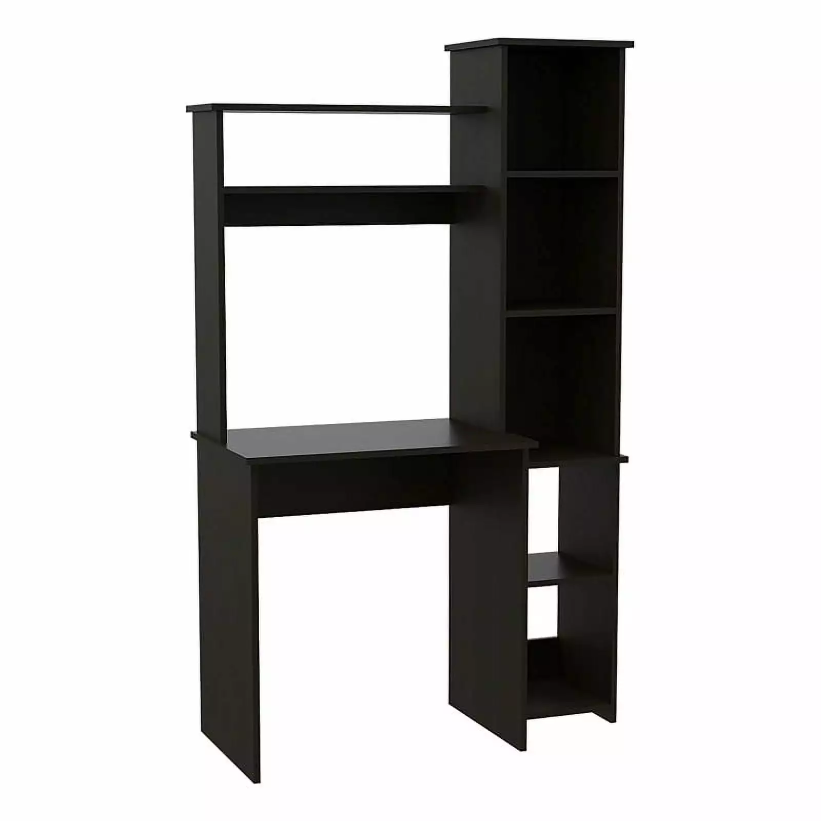 Bowery Hill Modern Engineered Wood Home Office Desk Black Wengue