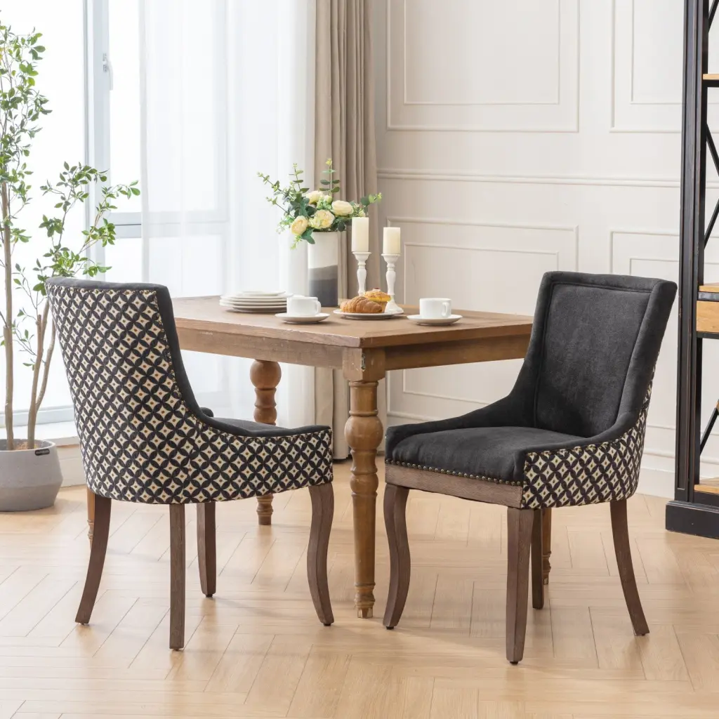 Ultra Side Dining Chair Thickened Fabric Neutral Tone a-a furniture