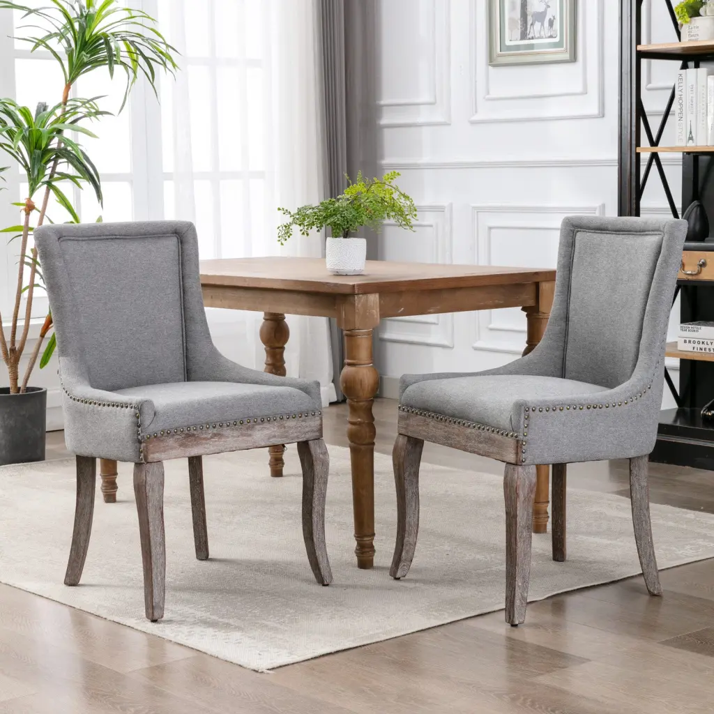 Ultra Side Dining Chair Thickened Fabric Neutral Tone Seating a-a furniture