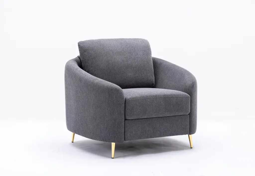 Yuina Chair Gray Linen LV01773 Gray Linen Modern Dining Chair acme onsite store