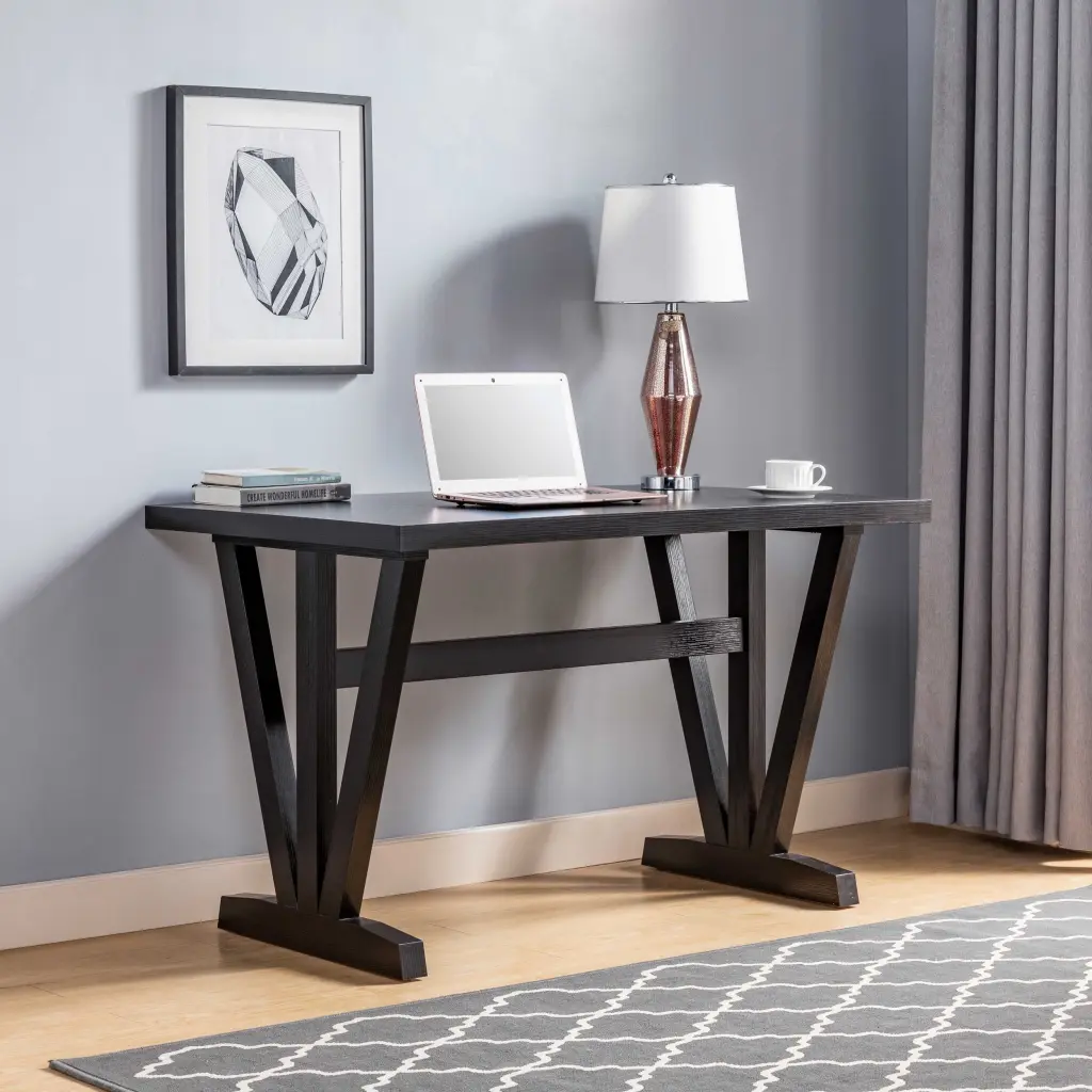 Country Modern Dining Table Office Table Red Cocoa Espresso Finish id international- inc.
