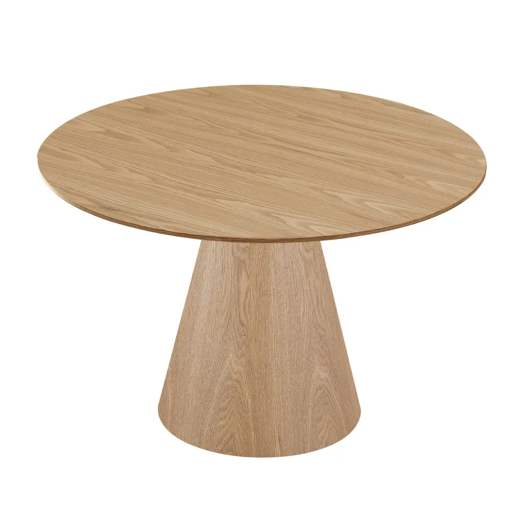 47.24 Inch Round Wooden Dining Table Hardwood Solids Construction Kitchen Dining Room justone interior