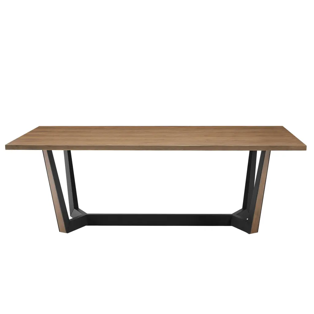 86.61 Inch Mid Century Modern Rectangle MDF Dining Table Kitchen Table justone interior