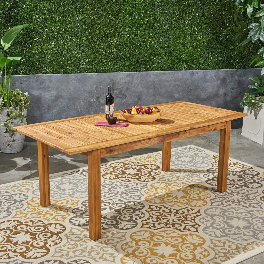 Nestor 79 Natural Acacia Wood Dining Table nh-gardenpara