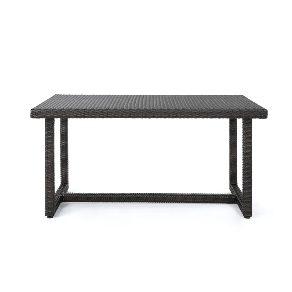 Santa Rosa Dining Table Brown Multi Rattan Modern Kitchen Table nh-ihave