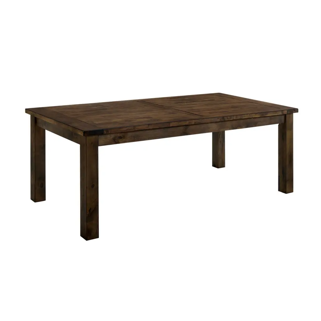 Transitional Style Solid Wood Rectangular Dining Table Block Legs - Elegant Kitchen Furniture royal hampton