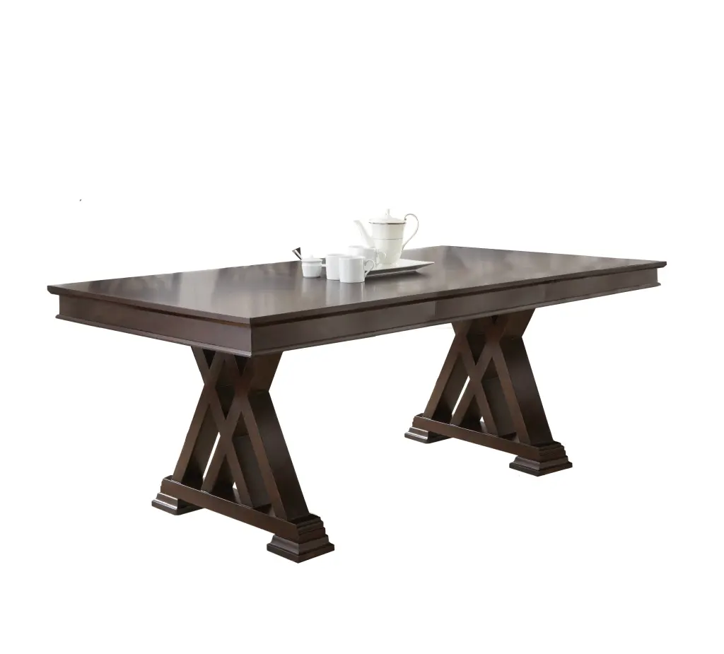 Adrian Dining Table Dark Brown Wood Kitchen Table steve silver furniture