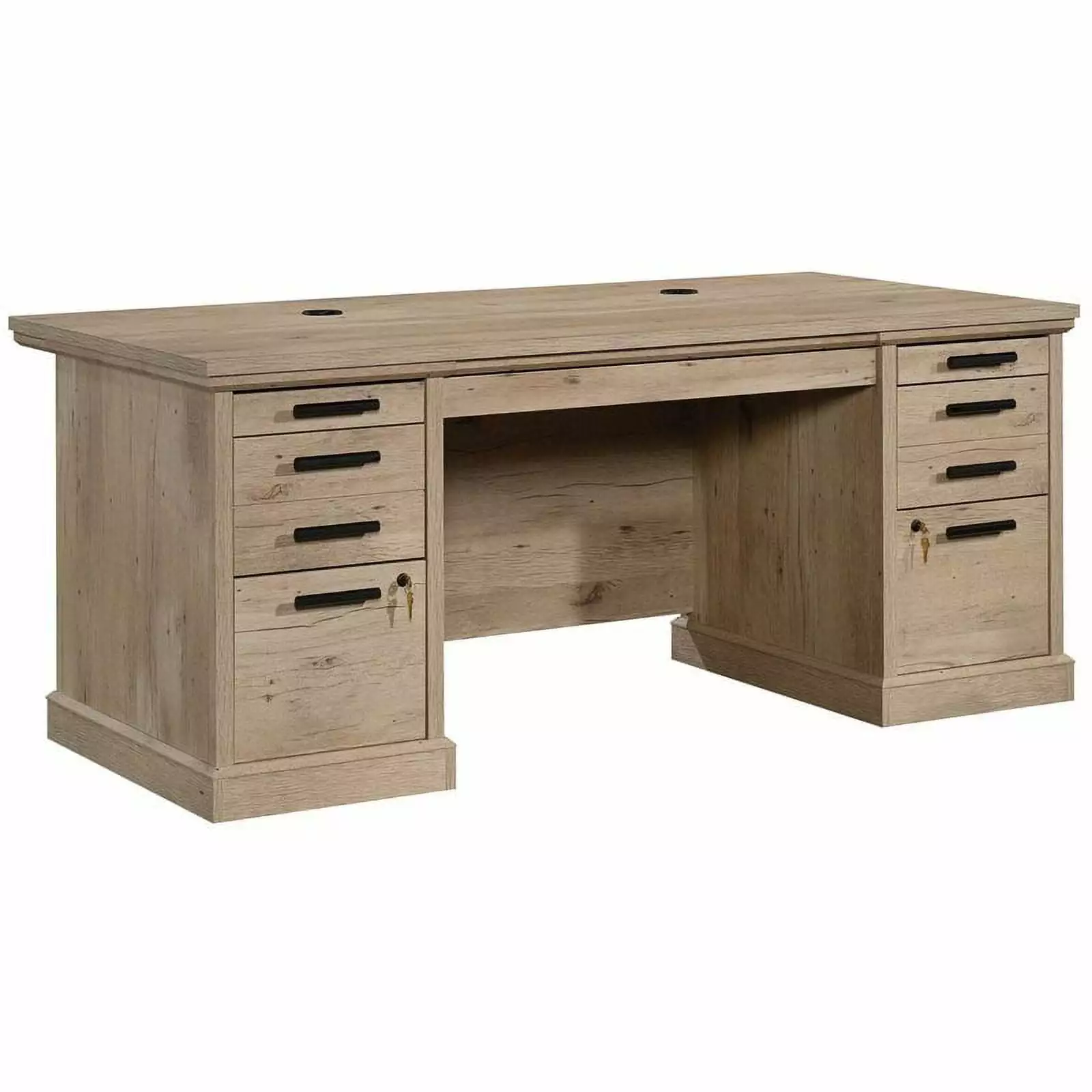 UrbanPro 72 Double Pedestal Engineered Wood Executive Desk Prime Oak Finish
