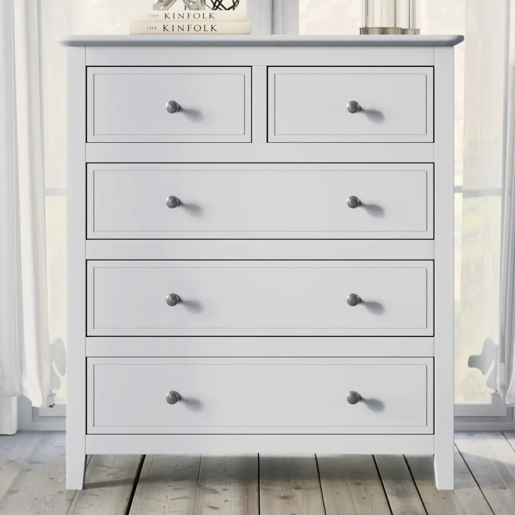 5 Drawers Solid Wood Chest White Old SKU WF283150AAK bed best