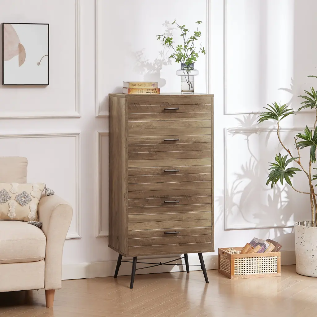 5 Drawer Chest Spacious And Chic Dresser Bedroom e-tron