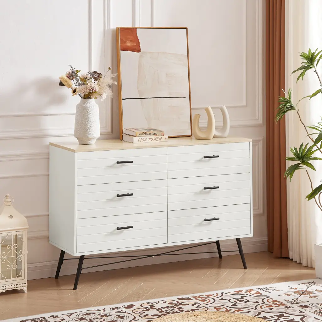 6 Drawer Dresser Bedroom Deep Drawers, Wood Dressers & Chest rnb
