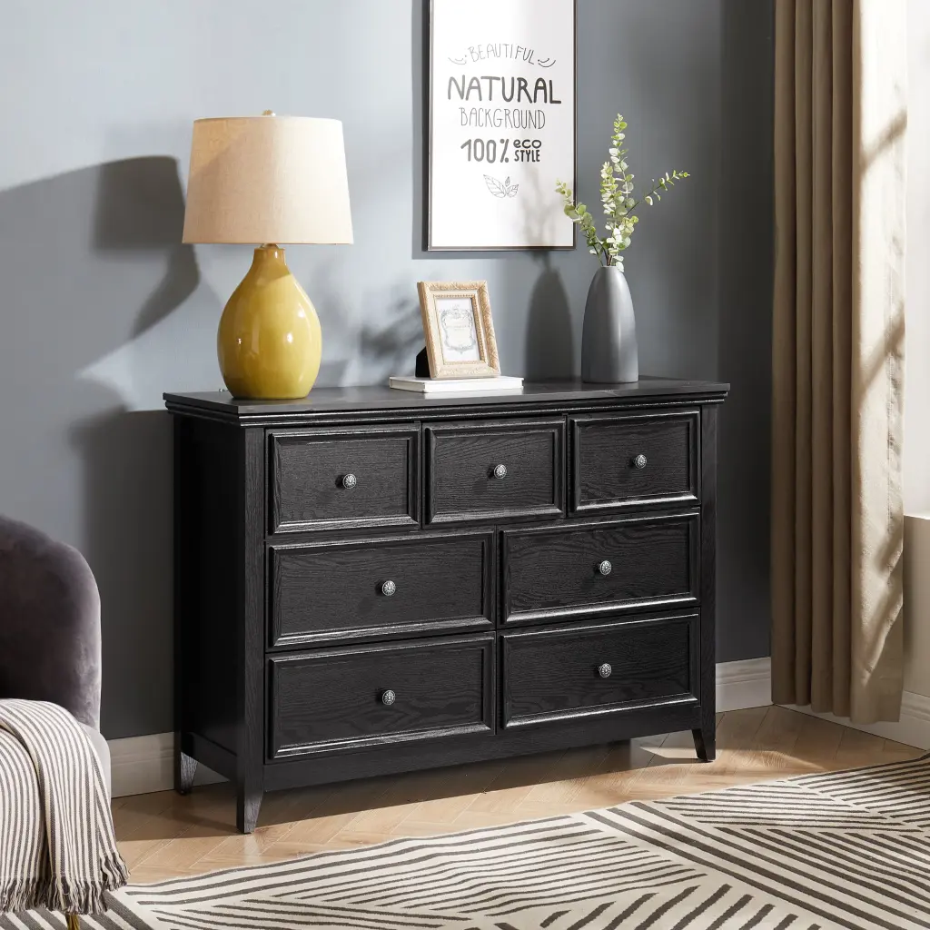 Modern 7 Drawers Dresser Chest Drawers Closet Organizer Bedroom rnb