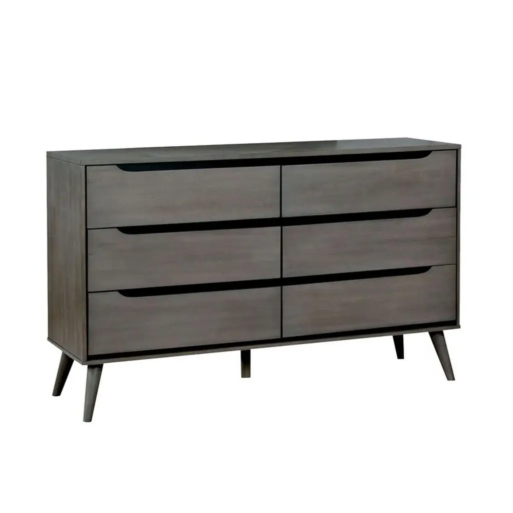 Minimalist Gray Wooden Dresser Modern Bedroom Storage royal hampton
