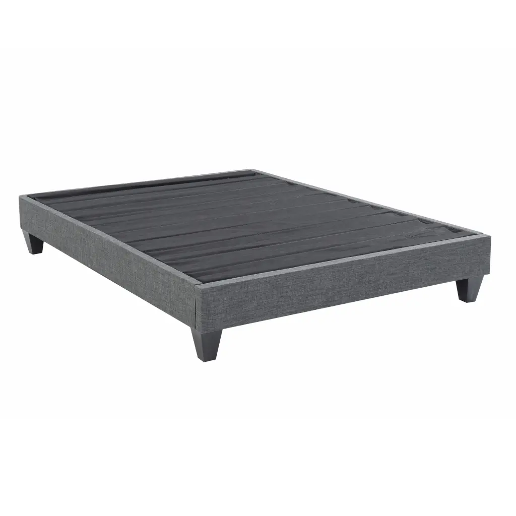 1 Piece Contemporary Upholstered Platform Bed Eastern King Linen Like Polyester Fabric kanepe