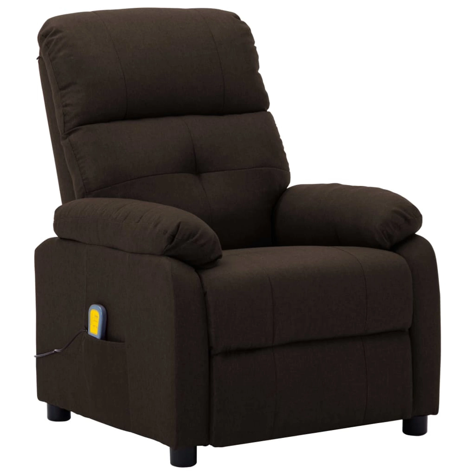 Dcenta Massage Recliner Extended Footrest and Backrest Reclining Chair Dark Brown Elderly Living Room 29.9 x 35.4 x 39.4 I...